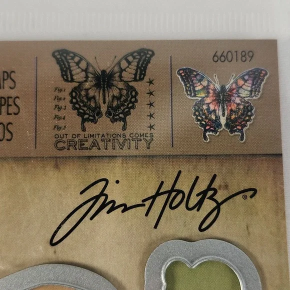 Sizzix Framelits with Stamps (barely used) - Tim Holtz Alterations collection - Picture 9 of 16